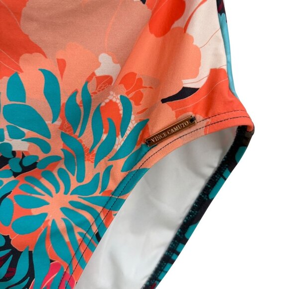 Vince Camuto Multicolor Tropical Floral Ruffle One Piece Swimsuit Size 6 NWT - Picture 4 of 8